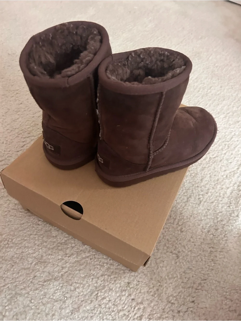 UGG Kids Chocolate Brown Classic Short Boots